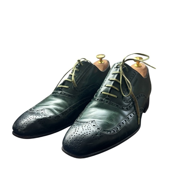 Calzoleria lHarris Firenze Men’s 1913 Hand-Painted Signature Oxford Green Size 8 - Picture 8 of 8